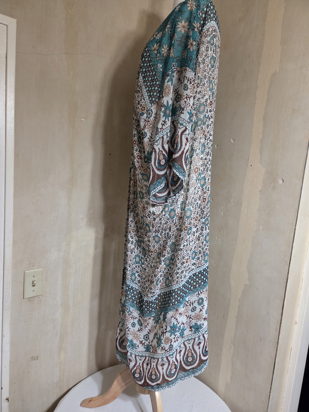 Boho Floral Long Kimono - Picture 3 of 9